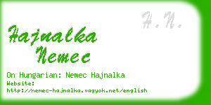 hajnalka nemec business card